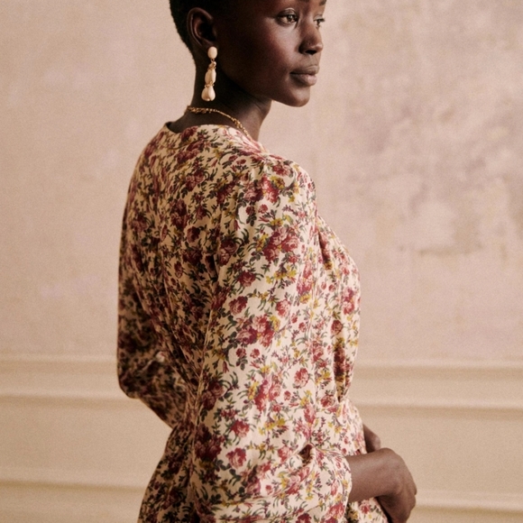 Sezane Alix Floral Midi Dress - Picture 3 of 6